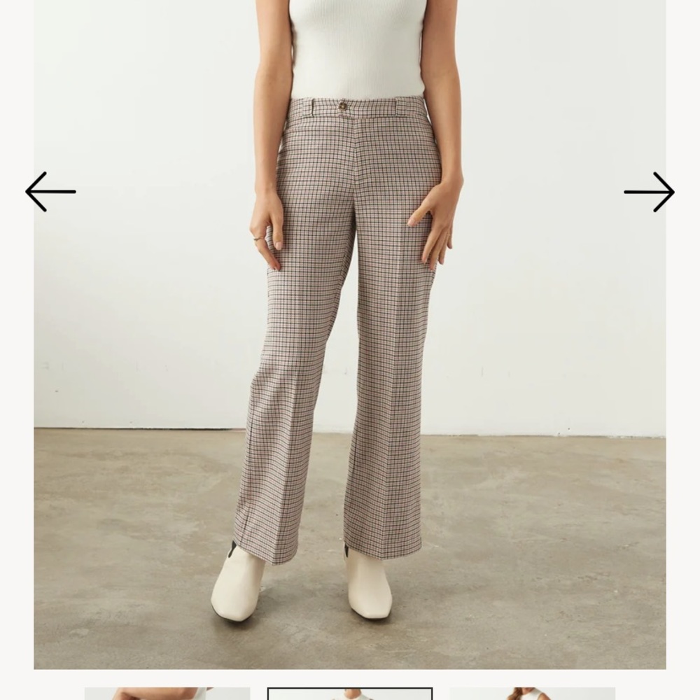Brass Clothing Rose multi Kick Crop Trouser
